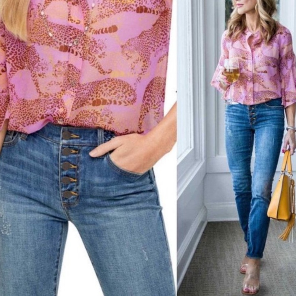 CAbi Button Fly Skinny Jeans